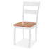 Maison Madeleine -  Dining Set 5 Pieces MDF and Rubberwood White